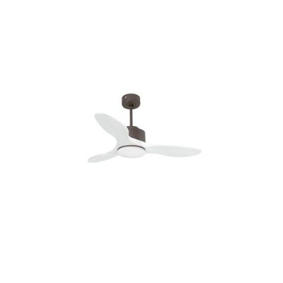 Modulo de KlassFan – Super destratificateur et ventilateur DC 106 cm Chocolat pales bois blanc  Lumière  dimmable 15 à 20 m²