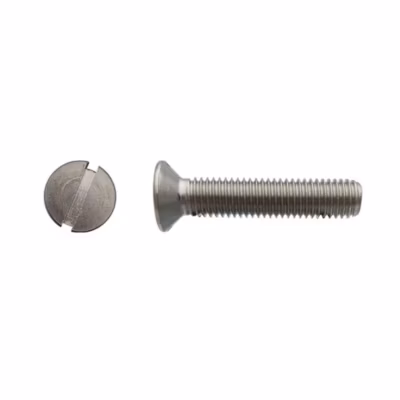 100 Vis Métaux Tête Fraisée Fendue 8 x 25 mm – DIN 963 – Inox A2 – D-Work