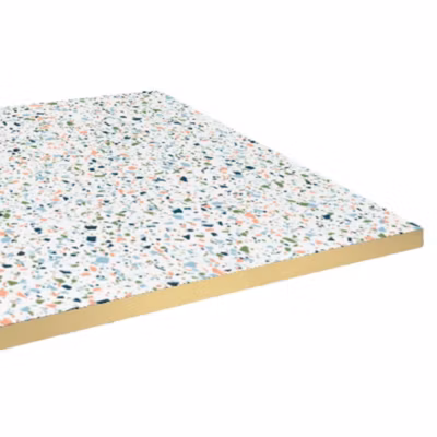 Plateau 160×80 decor terrazzo spectra chants laiton – Restootab