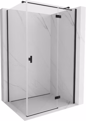 Mexen Mist-H T cabine de douche pivotante droite 95 x 110 cm, transparent, noir – 8A5T-095-110-70-00-P