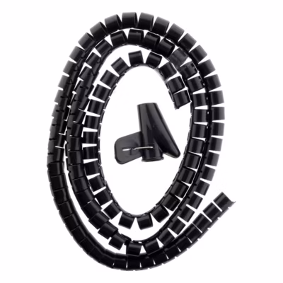 Gaine range câble diamètre 20mm 1,5m – Noir – Zenitech