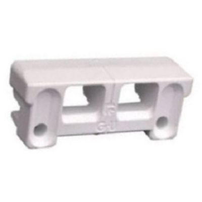 Gâche tringle double nylon blanc PVC – FERCO – E-18109-00-0-7