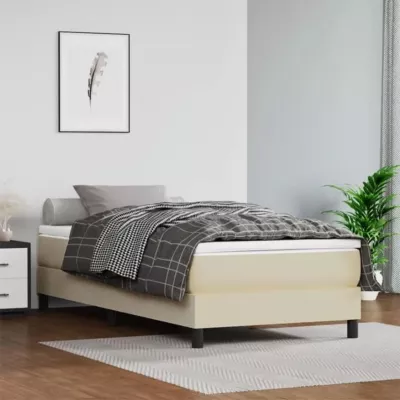 347744 vidaXL Matelas de lit à ressorts ensachés Crème 100x200x20 cm