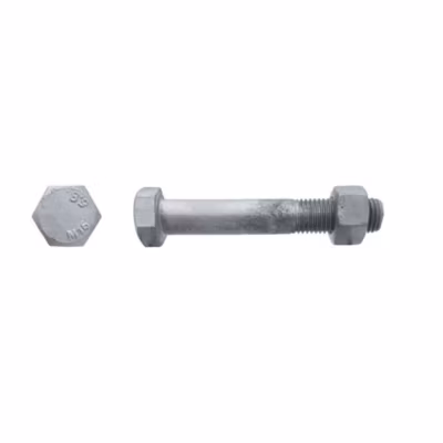 25 Boulons Charpente Tête Hexagonale F/Partiel 16 x 450 mm – 4014/4032 – 6.8 – Galvanisé – D-Work
