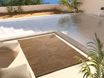 Tapis extérieur ATTICGO naturel rectangulaire géométrique 80×150 cm GUINEA