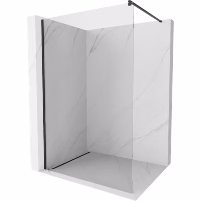 Mexen Kioto paroi de douche Walk-in 85 x 200 cm, transparent 8 mm, noir – 800-085-101-70-00