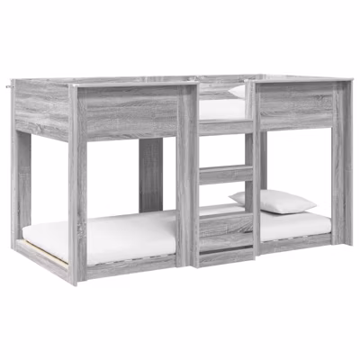 Cadre de lit, Lit superposé pour Enfants Gris Sonoma 90 x 200 cm