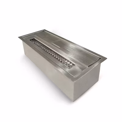 Brûleur éthanol pour cheminée 1,5 L, en acier inoxydable 30×12,5xH8,5 cm