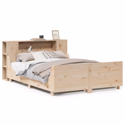 Lit double, Lit adulte, Cadre de lit sans matelas 120×190 cm bois de pin massif