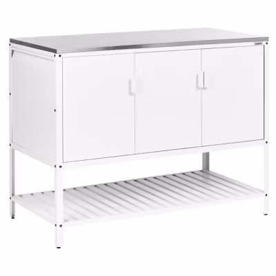 Meuble de cuisine d&rsquo;extérieur MAENZA Métal Blanc