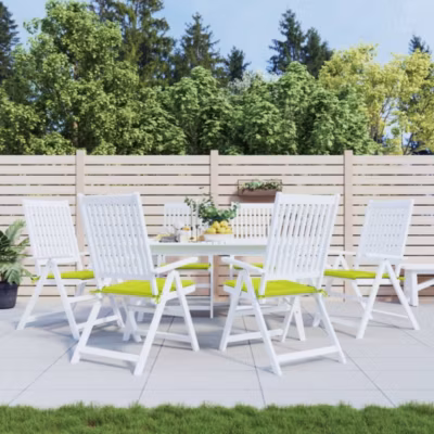Prolenta Premium –  Coussins de chaise de jardin lot de 6 vert vif 40x40x3 cm
