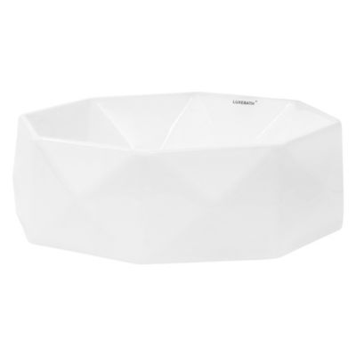 Lavabo en céramique pour salle de bain lavabo en forme de diamant 42×13,5 cm