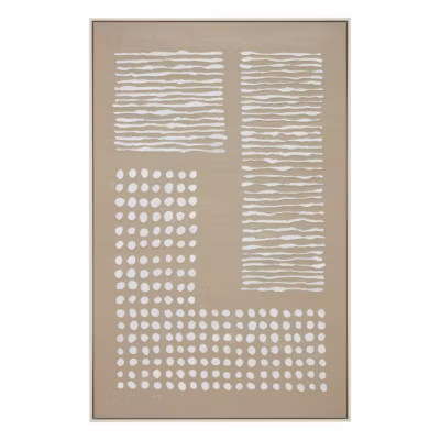 Toile peinte encadrée Farhan beige moyen 116x75cm – Atmosphera