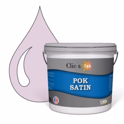 Peinture murs intérieurs satinée- Cuisine & Salle de bain POK SATIN – Violet rosé 100m² – 10L