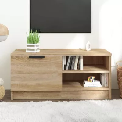 vidaXL Meuble TV Chêne sonoma 80x35x36,5 cm Bois d&rsquo;ingénierie 811472