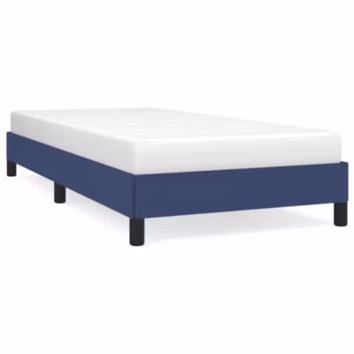 Lit simple, Lit adulte, Cadre de lit sans matelas bleu 90×190 cm tissu