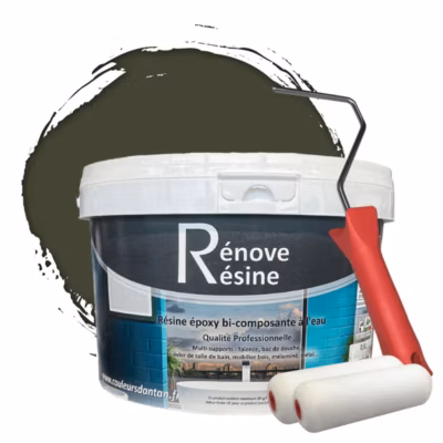 Peinture Résine multisupport Intérieur 0,5L – Faïence, Carrelage, Douche, Baignoire 5m² – RAL 6003 Vert olive
