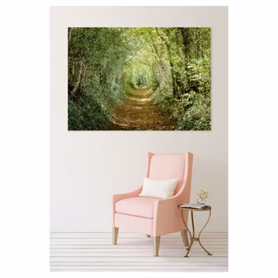 Tableau toile en kit CHEMIN VERT 180 x 130 cm – Toile textile sans PVC, Made in France par Scenolia