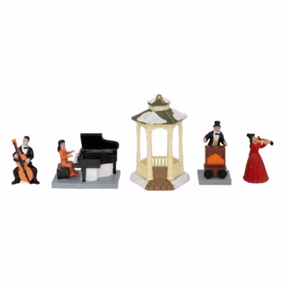 Lot de 5 santons pour village musique – feeric lights & christmas