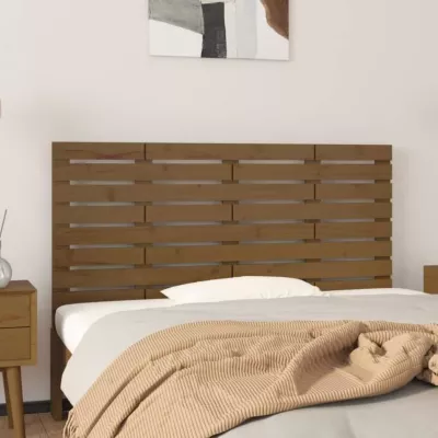 824731 vidaXL Tête de lit murale Marron miel 126x3x63 cm Bois massif de pin