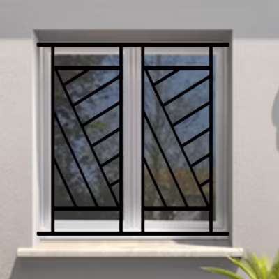 Grille de Defense Omega pour Fenetre H 115 cm x L 120 cm (côte tableau)