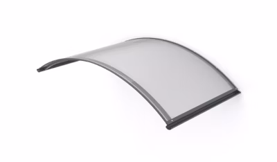 ARCTOM Auvent ARC 160×90, couleur anthracite RAL7016, plaque incolore
