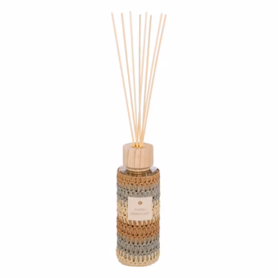 Diffuseur de parfum Zaya 500ml verre et fibres naturelles ambre – Atmosphera