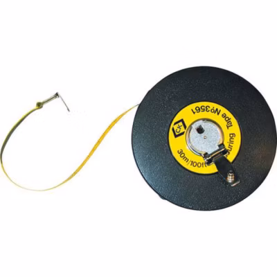 Mètre-ruban C.K T3561 100 mallette 30 m, boîtier ABS, bande fibre de verre, largeur 13 mm