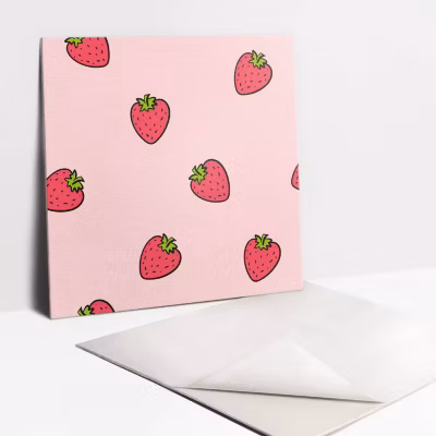 Carreaux vinyle Tulup 30×30 cm Fraises 9 pcs