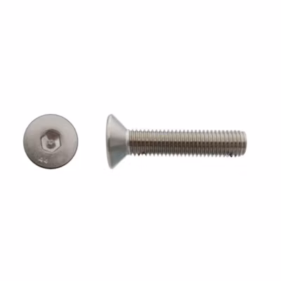 200 Vis Métaux Tête Fraisée 6 Pans Creux FHC 6 x 35 mm – DIN 7991 – Inox A4 – D-Work