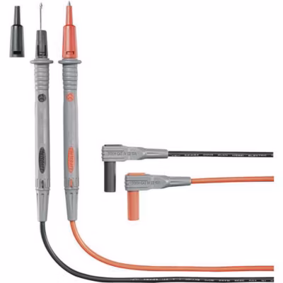 Voltcraft – Set cordons mesure 1,2 m noir/rouge, silicone 0,82 mm², CAT III 1000 V