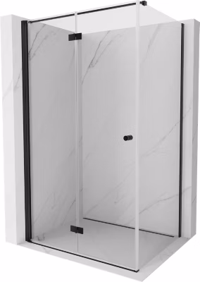 Mexen Mist-F cabine de douche pliante gauche 95 x 80 cm, transparent, noir – 8A6T-095-080-70-00-L