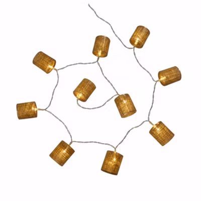 Guirlande interieur tube strass or 10Led