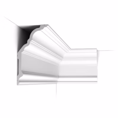 C340 Corniche plafond polyuréthane Orac Decor Luxxus – 25,5×13.5x200cm (h x p x L)- moulure décorative A l&rsquo;unité