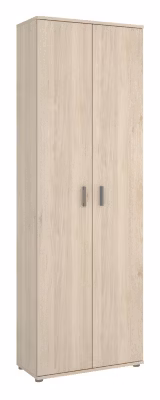 Armoire en panneaux de particules mélaminés coloris chêne naturel – Longueur 60.9 x Profondeur 35.3 x Hauteur 190.2 cm