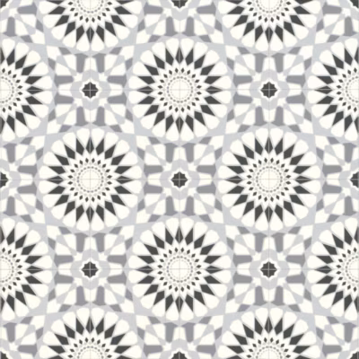 Sol Vinyle Carreaux de ciment mosaïque noir – Rouleau de 4m x 2m