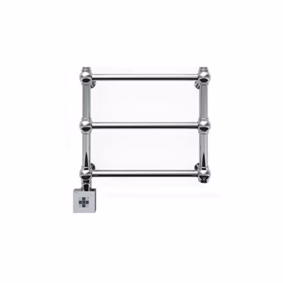 Sèche-serviette électrique chromé – (HxL) 430x504mm – 100 Watts – 120 Watt – RET430-504E1CRO