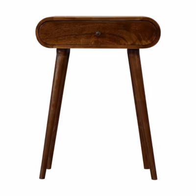 Artisan Furniture Bois massif châtaignier London Mini châtaignier Console, 1 tiroir, marron foncé