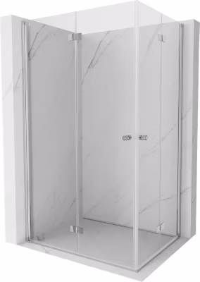 Mexen Mist-F Duo cabine de douche pliante gauche 90 x 75 cm, transparent, chrome – 8A6-090L-075P-01-00