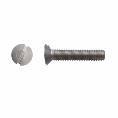 100 Vis Métaux Tête Fraisée Fendue 8 x 80 mm – DIN 963 – Inox A4 – D-Work