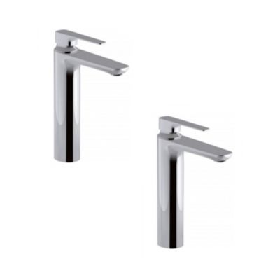 Lot de 2 mitigeurs lavabo haut JACOB DELAFON Aleo+ sans vidage chromés