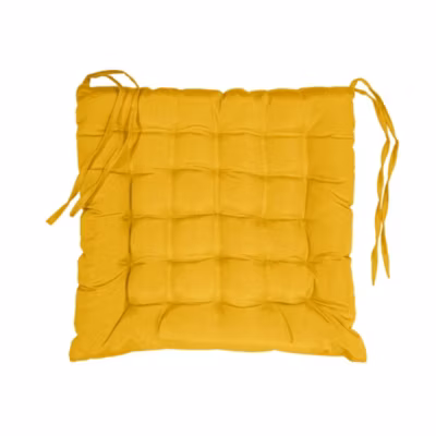 Assise matelassée 40 x 40 cm Polyester Uni Essentiel Miel