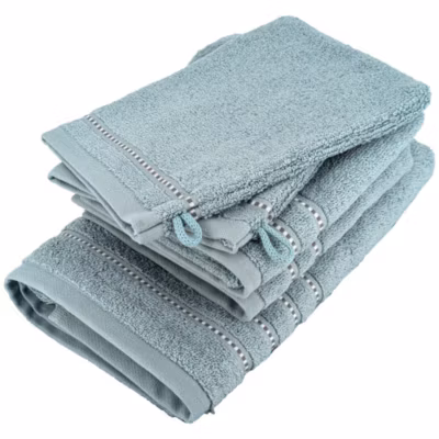 Parure de bain par 4 coton 500 g/m² CHARM bleu Olympique