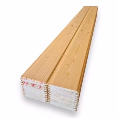 Pack de 10 lattes (2,28 m2) de bardage à rainure et languette9x95x2400 mm