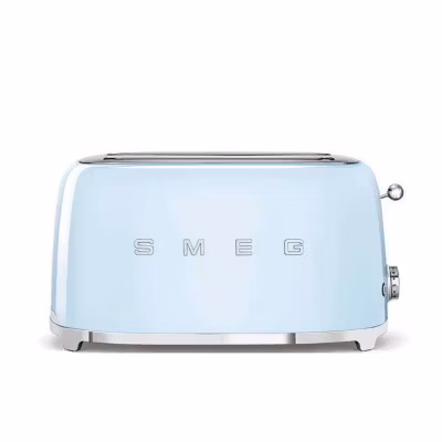 Grille pain 4 tranches SMEG – Bleu Azur – TSF02PBEU – 6 niveaux de dorage – Centrage automatique
