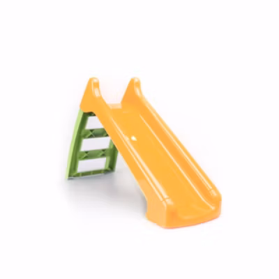 Petit toboggan avec connexion à eau orange et vert 120 cm   toboggan premier âge Léo