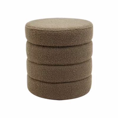 Pouf avec rangement Rebecca Mobili Bunya 40x37x37 Tissu Polyester MDF Moderne