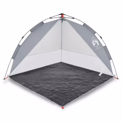 Tente de plage gris libération rapide imperméable vidaXL