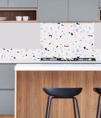 Fond de Hotte TERRAZZO 90 cm x 70 cm Epaisseur 3 mm Ma Nouvelle Décoration