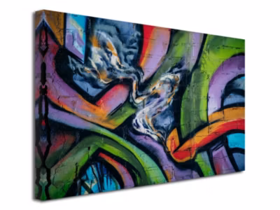 DECLINA, Tableau toile imprimée abstrait, Cadre déco abstrait Graffiti, 50×30 cm